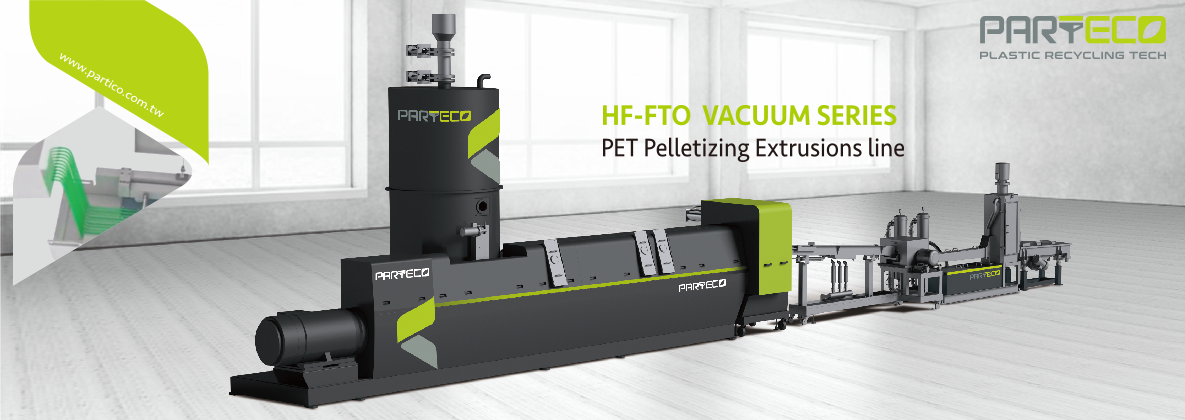 SERIE HF-FTO VACÍO: Línea de máquina de granulación por extrusión de PET