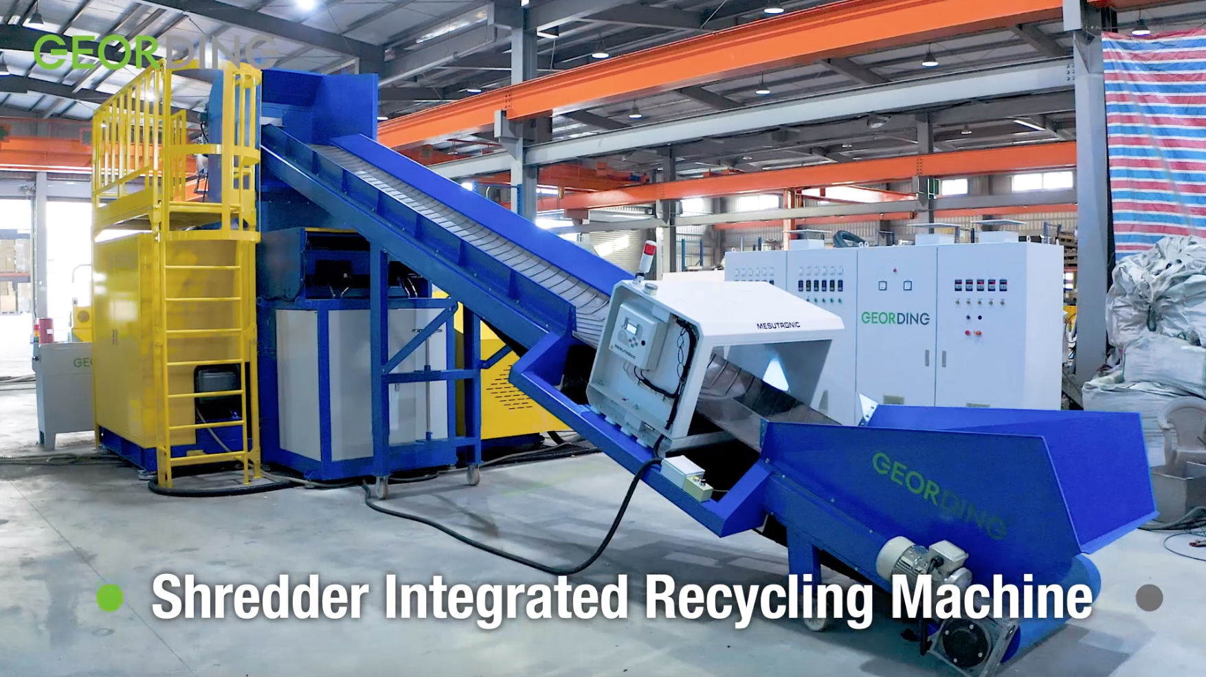 Trituradora integrada de la máquina de reciclaje