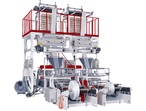 Máquina de película soplada de doble matriz