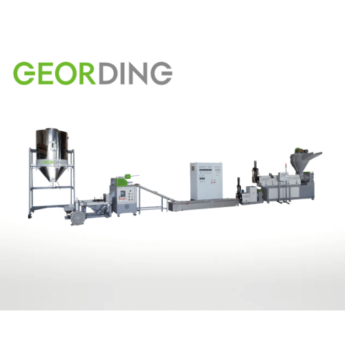 Force Feeding Two Stages Spaghetti Cutting Recycling & Pelletizing Machine