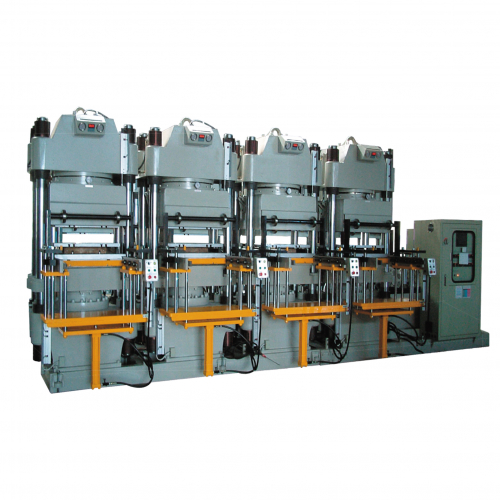 Máquina de Moldeo por Compresión al Vacío de Caucho y siliconea de Molde Abierto de Cuatro Estaciones 2RT/VCC-F2