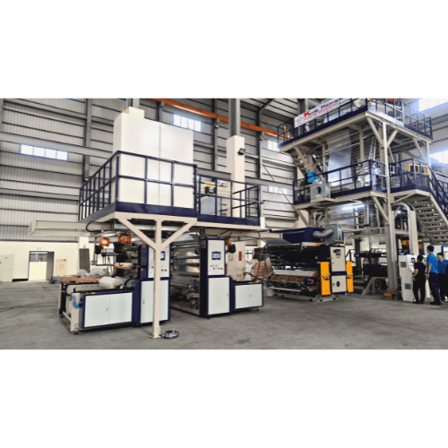 Máquina de Film Soplado por Coextrusión ABA de Tres Capas