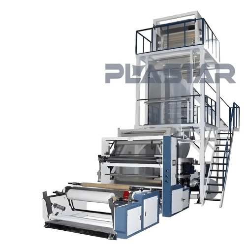 Línea de extrusión de película soplada de 3 capas ABC Plastar