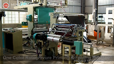 Triangle Folding Machine, 1 Color Rotogravure Printing | MING JILEE