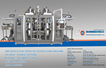 Serie Hba Máquina de moldeo por soplado de alta velocidad Seis cabezales, estación doble
