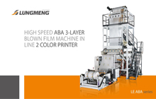 Máquina de película soplada de alta velocidad ABA de 3 capas en la impresora de color de la línea 2