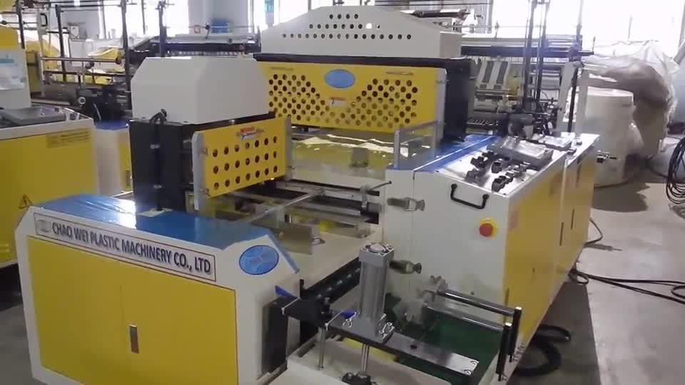 Máquina de fabricación de bolsas de sellado inferior plegable completamente automática de cuatro por Servo Motors Control