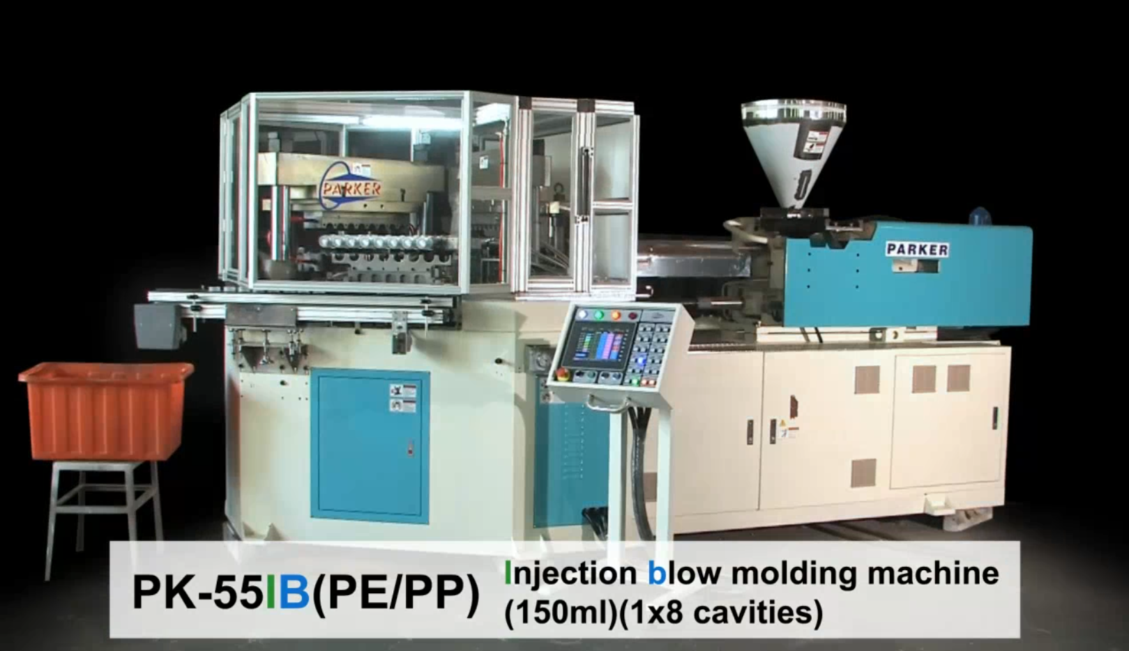 Máquina de moldeo por inyección y soplado PK-55IB (PE) (PE-PP) (150ml) (1x8cavities)